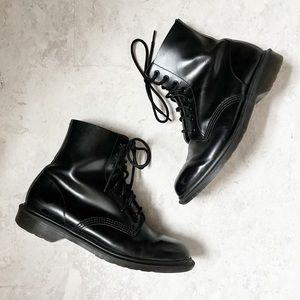 Dr. Martens Arthur Boanil Brush Black Combat Boots MIE England Lace Up Mens 8